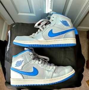 air jordan 1 mid wolf grey sport blue